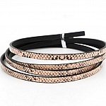 Cuir 05 mm Vieux Rose dessin peau de serpent 1 mètre