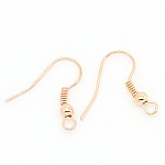Support boucle d'oreille N°15 Hameçon doré rosé x 10 paires.