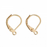 Support Boucle d'oreille Dormeuse N°16 Plaqué Or 14K x 5 paires