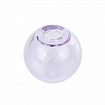 1 Boule en verre ronde à remplir de 16mm Violet