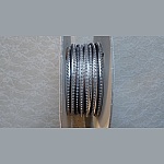 Cuir Miroir Argent de 06 mm Strass Swarovski par 20 cm