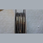 Cuir Miroir Bronze de 06 mm Strass Swarovski par 20 cm