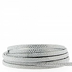 1 mètre Lanière lézard Gris/Argent 05 mm