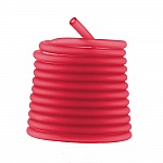 1 mètre cordon Pvc Creux 6,5 mm Rouge Clair