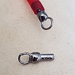 Lot 10 Fermoirs Gun Métal pour cordon Pvc Creux 5 mm