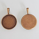 1 support cabochon 25 mm N°01 Bronze