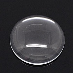 Cabochon Rond 25 mm en verre loupe transparent N°11 épais