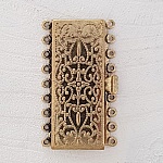 Fermoir rectangulaire Multi-Rangs Bronze.