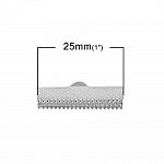 20 Fermoirs griffe 25 x 8 mm Argent