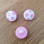 Bouton fantaisie à motifs pour enfants ballon de foot N°02 rose clair
