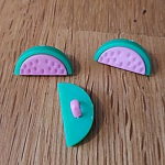 Bouton fantaisie à motifs pour enfants pastèque N° 07 rose