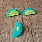 Bouton fantaisie à motifs pour enfants pastèque N° 09 jaune clair