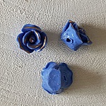 Fleur Faïence 15 mm N°01-03 Bleu