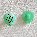 Boutons fantaisie, enfants, bébés Motif Coccinelle N°01-08 Vert pastel