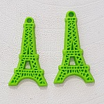 Breloque pendentif Tour Eiffel résine Vert