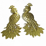 Breloque Paon en métal bronze-04 Pendentif Paon 