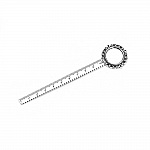 3 marque-pages règle cabochon 20 mm N°01 Argent Vieilli