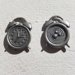 Breloque Mécanisme Horloge N°09 Argent Vieilli