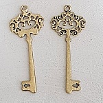 Breloque Clef N°29 Doré Vieilli