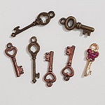 Breloque Clef N°37 lot de 7 pièces