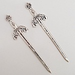 Breloque Épée Hache de Guerre N°06 Argent