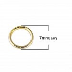 20 Anneaux de jonction ouvert 07 mm Doré