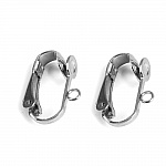 Support Boucle d'oreille Clip en Acier Inoxydable N°01 x 1 paire