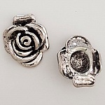 Breloque Fleur Métal N°018 Argent