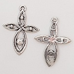 Breloque Fleur Métal N°028 Argent