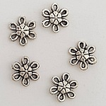 Breloque Fleur Métal N°044 Argent