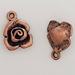 Breloque Fleur Métal N°045 Cuivre