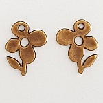 Breloque Fleur Métal N°051 Bronze