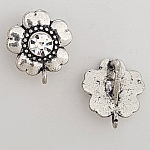 Breloque Fleur Métal N°063 Argent