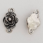 Breloque Fleur Métal N°070 Argent