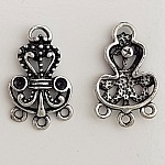 Breloque Fleur Métal N°089 Argent