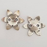 Breloque Fleur Métal N°090 Argent Zamak