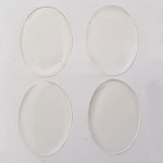 10 Cabochons autocollants en Résine de 18 x 25 mm Transparent