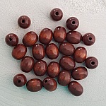 10 Perles Bois Ovale / Olive 13/10 mm Marron