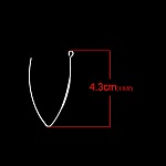 Support boucle d'oreille style Furcula Argent N°01