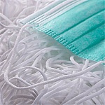 Élastique masque Polyester rond 2.5 mm Blanc x 16.5 mètres