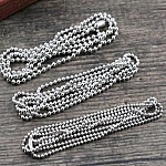 Collier N°03 chaîne boule 304 acier inoxydable de 70 cm - 2mm