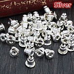 10 Poussoirs Boucles d'oreilles argenté