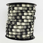 Cordon rond spaghetti N°02 Noir Blanc x 1 mètre