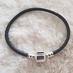 Bracelet Clip Européen lisse Uni 01 DU 15 AU 23 CM Noir