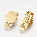 Support Boucle d'oreille Clips Plateau Acier Inoxydable Doré N°03