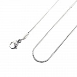 Collier N°09 en acier inoxydable maille serpent de 51 cm