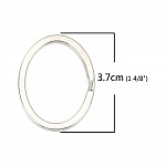 Anneau porte clés forme ovale Acier Inoxydable 37 x 29 mm