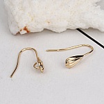 Support boucle d'oreille N°28 Hameçon coquillage plaqué Or