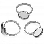1 support cabochon bague de 12 mm Argent N°05