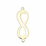 Connecteur Symbole 'Infini' Doré 18k en cuivre